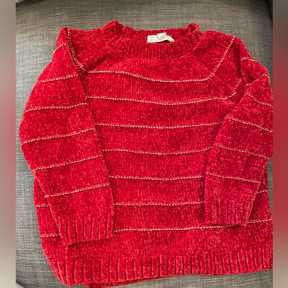 Jessica Simpson red sweater toddler size 3T